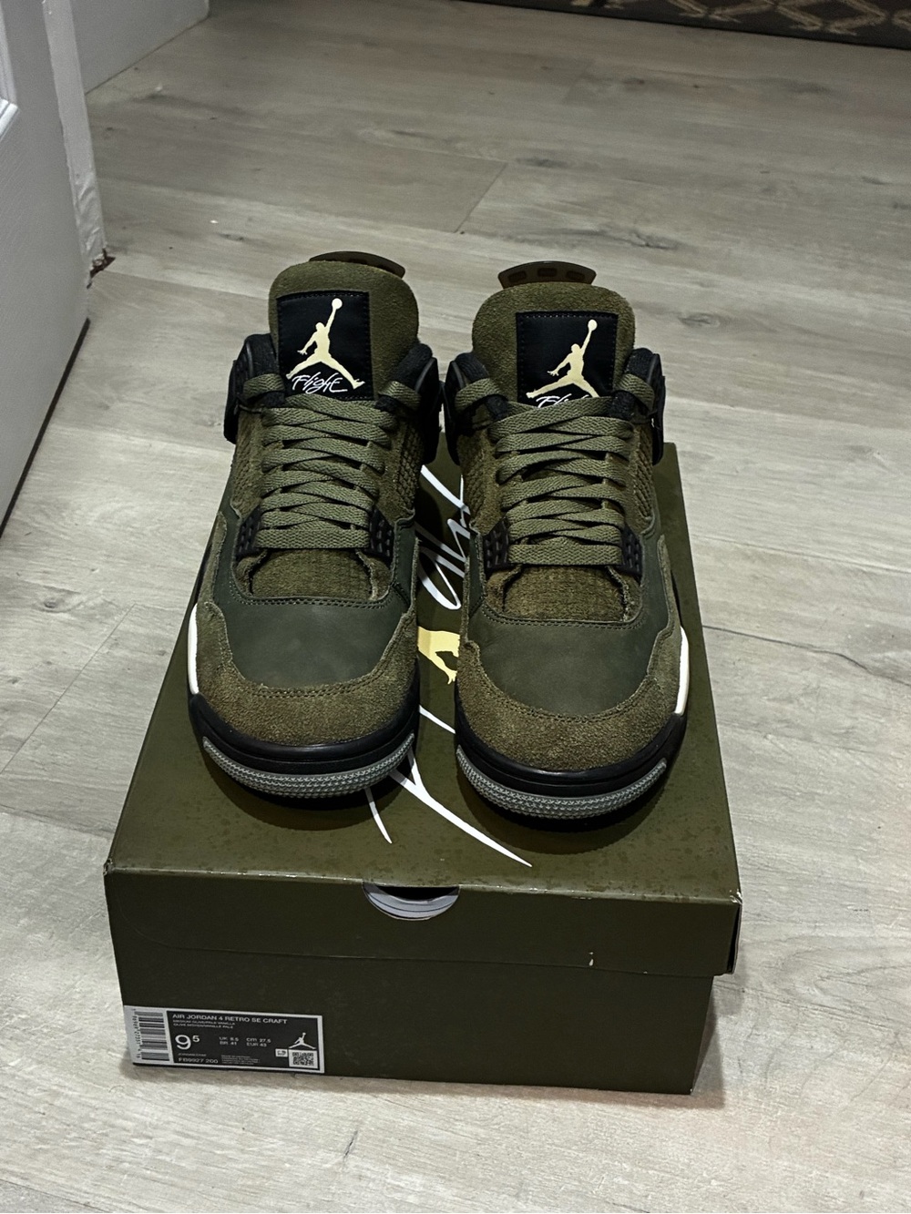 Nike Air Jordan 4 SE Craft in Olive Green and Black
